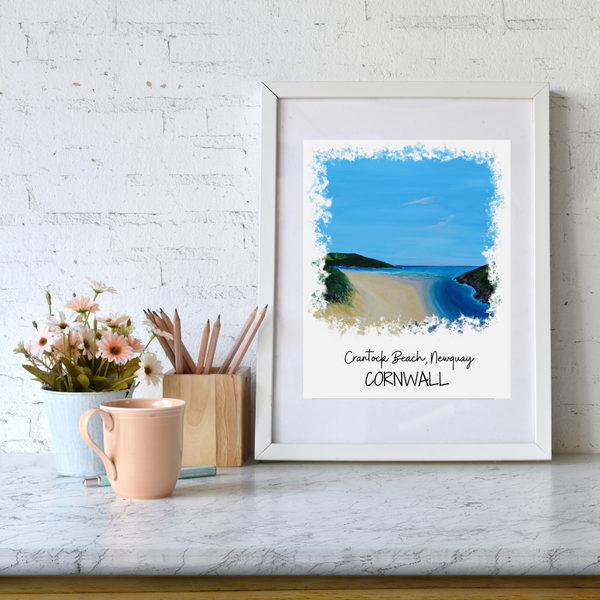 Art of Cornwall, Crantock Beach, Newquay - Art Print - HartandDesign