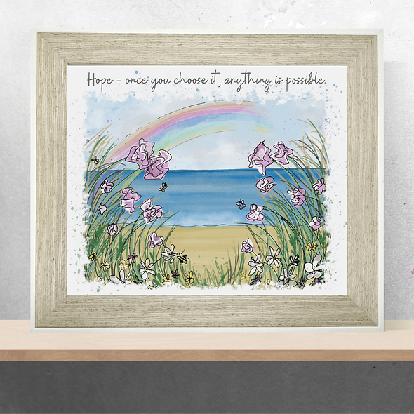 Quote Art Print, Hope - HartandDesign