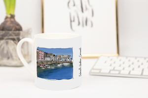 Art of Cornwall, Bone china mug, Falmouth Harbour, Cornwall - HartandDesign