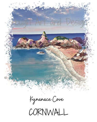 Art of Cornwall magnet, Kynance Cove, Cornwall - Cornish Gift - HartandDesign