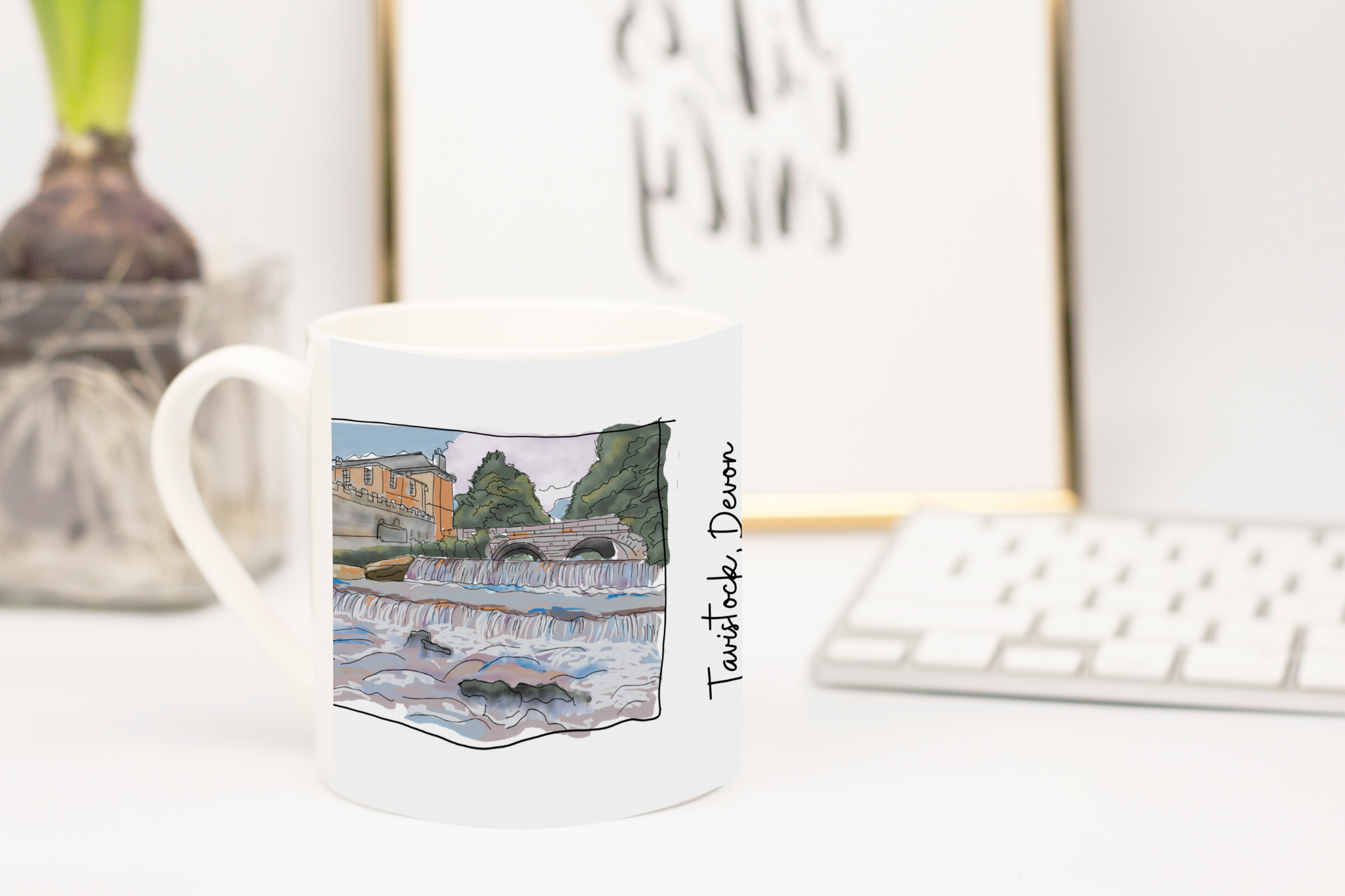 Art of UK, Bone china mug, Tavistock, Devon - HartandDesign