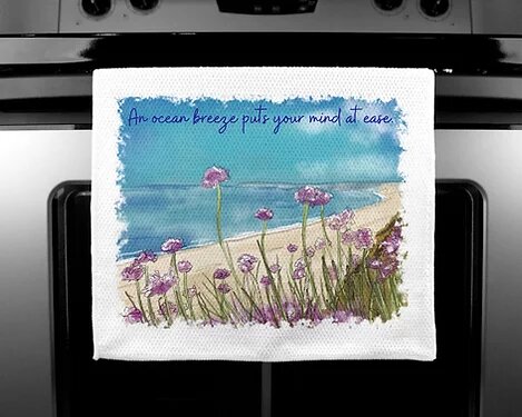 Quote Art - Luxury handprinted tea towel, Breeze - HartandDesign
