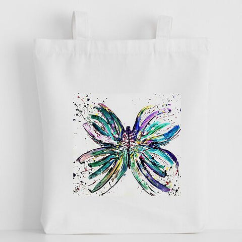 Nature's Own - Luxury canvas tote bag, Butterfly Bright, handprinted in Cornwall - HartandDesign